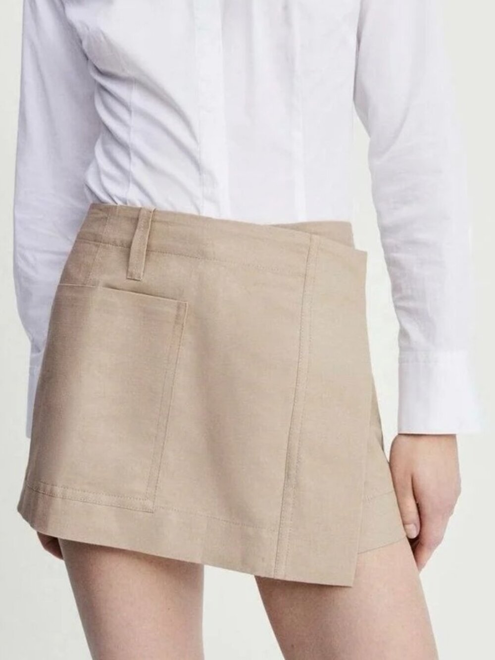 NWT MANGO Cargo Mini Skirt Khaki Size 8 Y2K